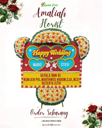 Karangan Papan Bunga Pernikahan di Leuwiliang